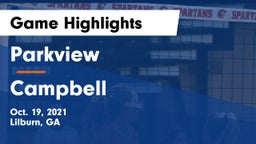 Parkview  vs Campbell  Game Highlights - Oct. 19, 2021