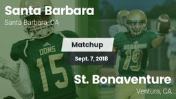 Matchup: Santa Barbara High vs. St. Bonaventure  2018