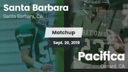 Matchup: Santa Barbara High vs. Pacifica  2019