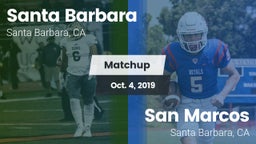 Matchup: Santa Barbara High vs. San Marcos  2019