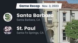Recap: Santa Barbara  vs. St. Paul  2023