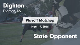 Matchup: Dighton  vs. State Opponent 2016