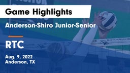 Anderson-Shiro Junior-Senior  vs RTC Game Highlights - Aug. 9, 2022