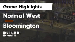 Normal West  vs Bloomington  Game Highlights - Nov 18, 2016
