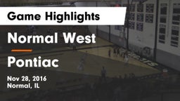 Normal West  vs Pontiac  Game Highlights - Nov 28, 2016