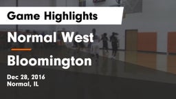 Normal West  vs Bloomington  Game Highlights - Dec 28, 2016