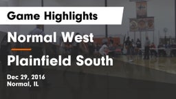 Normal West  vs Plainfield South Game Highlights - Dec 29, 2016