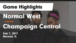 Normal West  vs Champaign Central  Game Highlights - Feb 7, 2017