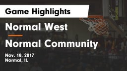 Normal West  vs Normal Community  Game Highlights - Nov. 18, 2017