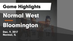 Normal West  vs Bloomington  Game Highlights - Dec. 9, 2017