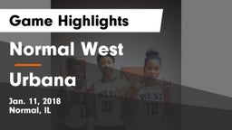 Normal West  vs Urbana  Game Highlights - Jan. 11, 2018