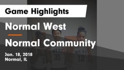 Normal West  vs Normal Community  Game Highlights - Jan. 18, 2018