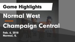 Normal West  vs Champaign Central  Game Highlights - Feb. 6, 2018