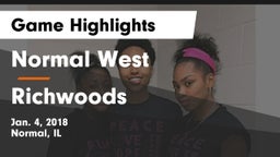 Normal West  vs Richwoods  Game Highlights - Jan. 4, 2018
