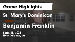 St. Mary's Dominican  vs Benjamin Franklin  Game Highlights - Sept. 15, 2021