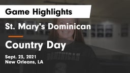 St. Mary's Dominican  vs Country Day Game Highlights - Sept. 23, 2021