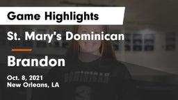 St. Mary's Dominican  vs Brandon  Game Highlights - Oct. 8, 2021
