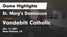 St. Mary's Dominican  vs Vandebilt Catholic  Game Highlights - Oct. 11, 2021