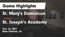 St. Mary's Dominican  vs St. Joseph's Academy  Game Highlights - Oct. 16, 2021
