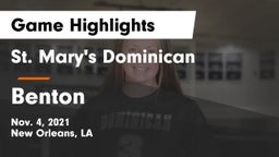 St. Mary's Dominican  vs Benton  Game Highlights - Nov. 4, 2021
