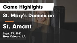 St. Mary's Dominican  vs St. Amant  Game Highlights - Sept. 23, 2022