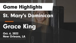 St. Mary's Dominican  vs Grace King Game Highlights - Oct. 6, 2022