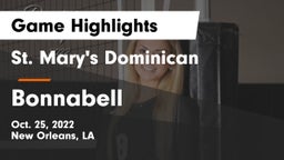 St. Mary's Dominican  vs Bonnabell Game Highlights - Oct. 25, 2022