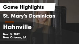 St. Mary's Dominican  vs Hahnville  Game Highlights - Nov. 5, 2022