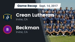 Recap: Crean Lutheran  vs. Beckman  2017