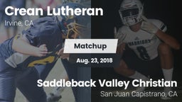 Matchup: Crean Lutheran vs. Saddleback Valley Christian  2018