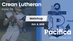 Matchup: Crean Lutheran vs. Pacifica  2018