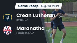 Recap: Crean Lutheran  vs. Maranatha  2019