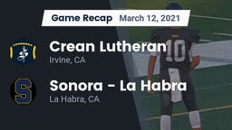 Recap: Crean Lutheran  vs. Sonora  - La Habra 2021