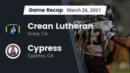 Recap: Crean Lutheran  vs. Cypress  2021