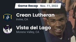 Recap: Crean Lutheran  vs. Vista del Lago  2022