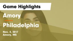 Amory  vs Philadelphia Game Highlights - Nov. 4, 2017