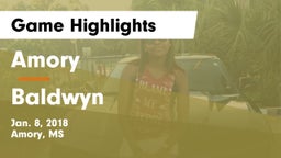 Amory  vs Baldwyn Game Highlights - Jan. 8, 2018