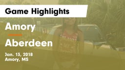 Amory  vs Aberdeen  Game Highlights - Jan. 13, 2018