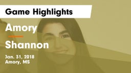 Amory  vs Shannon Game Highlights - Jan. 31, 2018