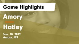 Amory  vs Hatley  Game Highlights - Jan. 10, 2019