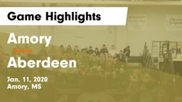 Amory  vs Aberdeen  Game Highlights - Jan. 11, 2020