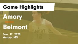 Amory  vs Belmont  Game Highlights - Jan. 17, 2020