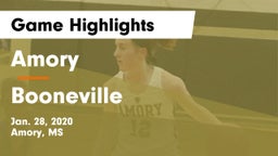 Amory  vs Booneville  Game Highlights - Jan. 28, 2020