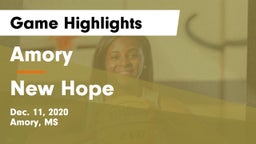Amory  vs New Hope  Game Highlights - Dec. 11, 2020