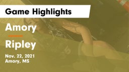 Amory  vs Ripley  Game Highlights - Nov. 22, 2021