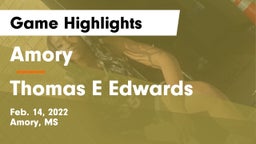 Amory  vs Thomas E Edwards Game Highlights - Feb. 14, 2022