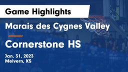 Marais des Cygnes Valley  vs Cornerstone HS Game Highlights - Jan. 31, 2023