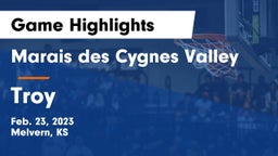 Marais des Cygnes Valley  vs Troy  Game Highlights - Feb. 23, 2023