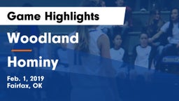 Woodland  vs Hominy  Game Highlights - Feb. 1, 2019