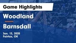 Woodland  vs Barnsdall  Game Highlights - Jan. 13, 2020